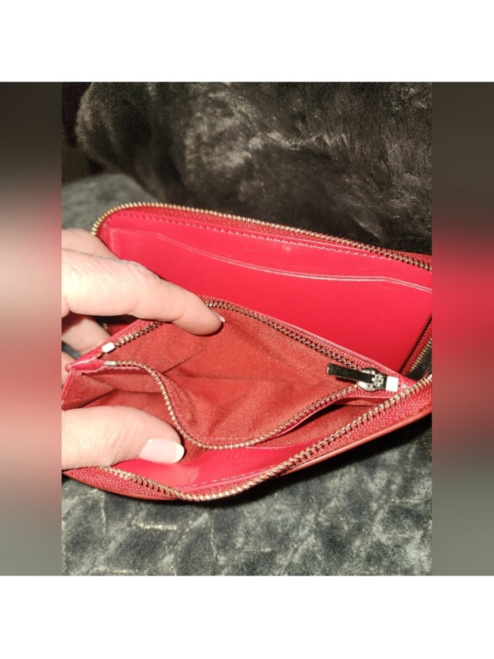Coach Red Patch Embroidered Wristlet Wallet - Picture 4 of 7